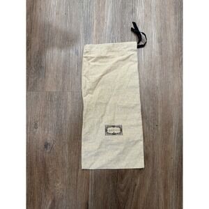 Authentic Gucci Dust Bag Drawstring Pouch Beige Canvas Logo‎ Black Cord